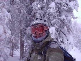 Powder Mountain - Chris on a very
