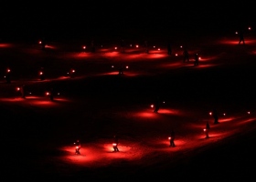 China Peak - new years celebration. torch