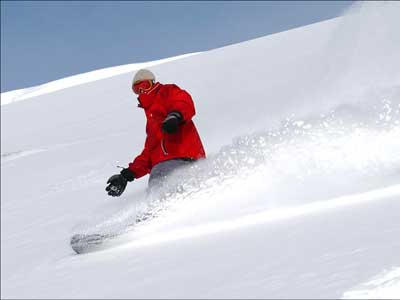 Snowboarder at Ski Cooper