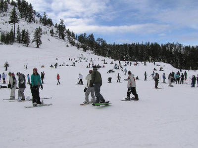 Waiting to hit the slopes