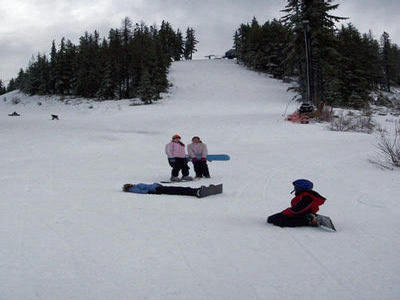 Posing on the slopes