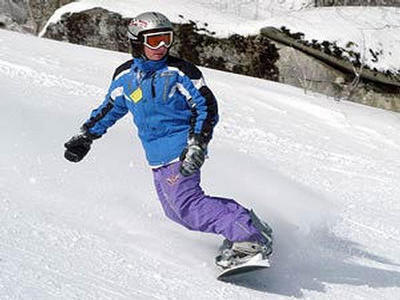 Snowboarding at Sugar Mountain