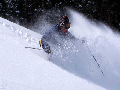 Deep in the powder