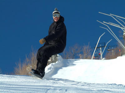 Snowboarding at Hunter Mountain
