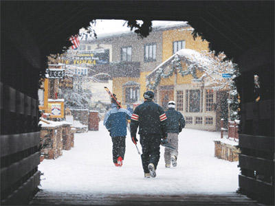 Walking Through The Covered Bridge