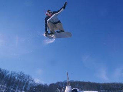 Major air time at Perfect North Slopes