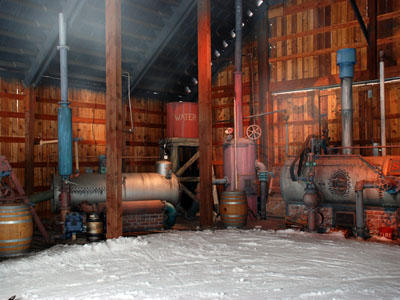 Interior of 6-pack ski lift base - Schweitzer