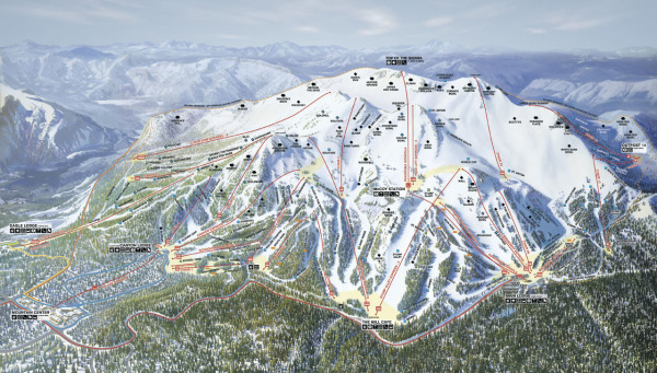 This Mammoth Mountain Ski Area Trail Map is interactive.