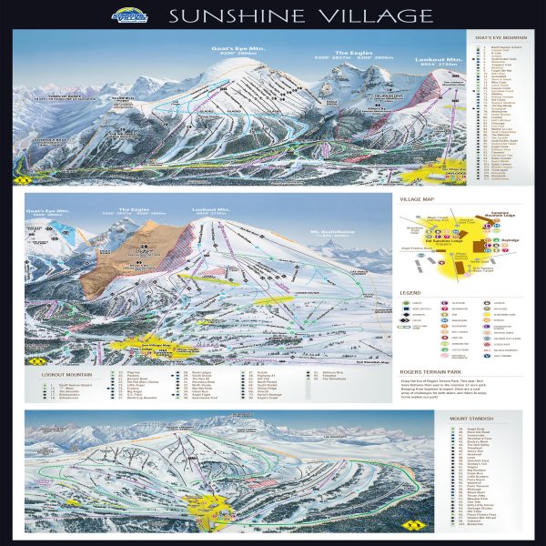 This Sunshine Village Trail Map is interactive. Use the controls below to 