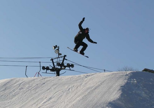 A boarder gets some air! Photo taken 1.5.09