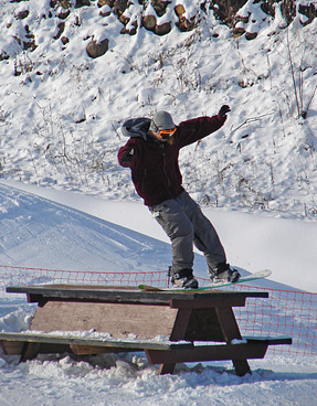 Picnic Table Feature in Terrain Park